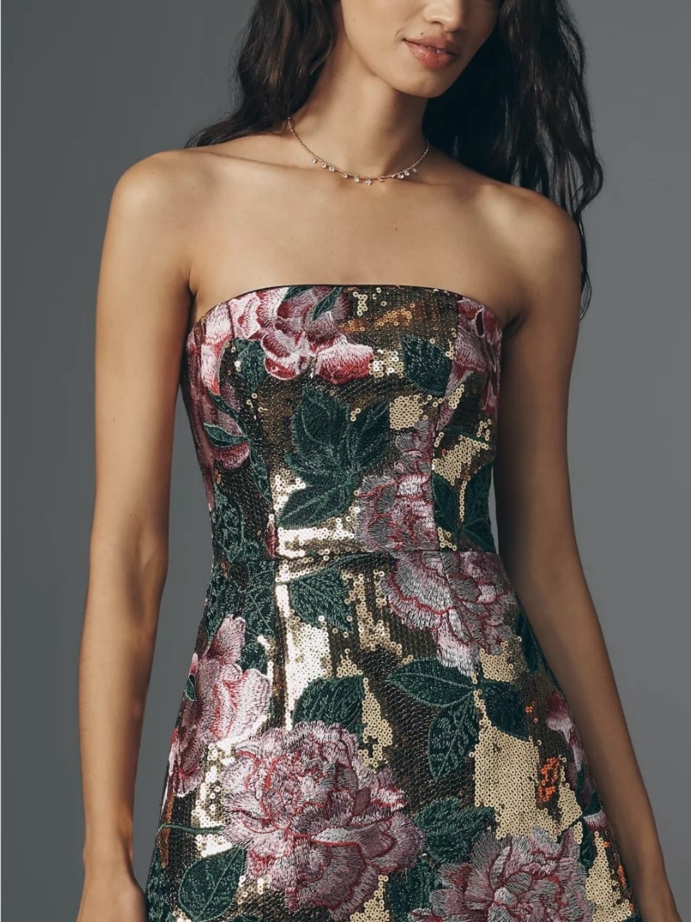 Dress The Population Scottie Strapless Sequin Mini Dress Size - XS